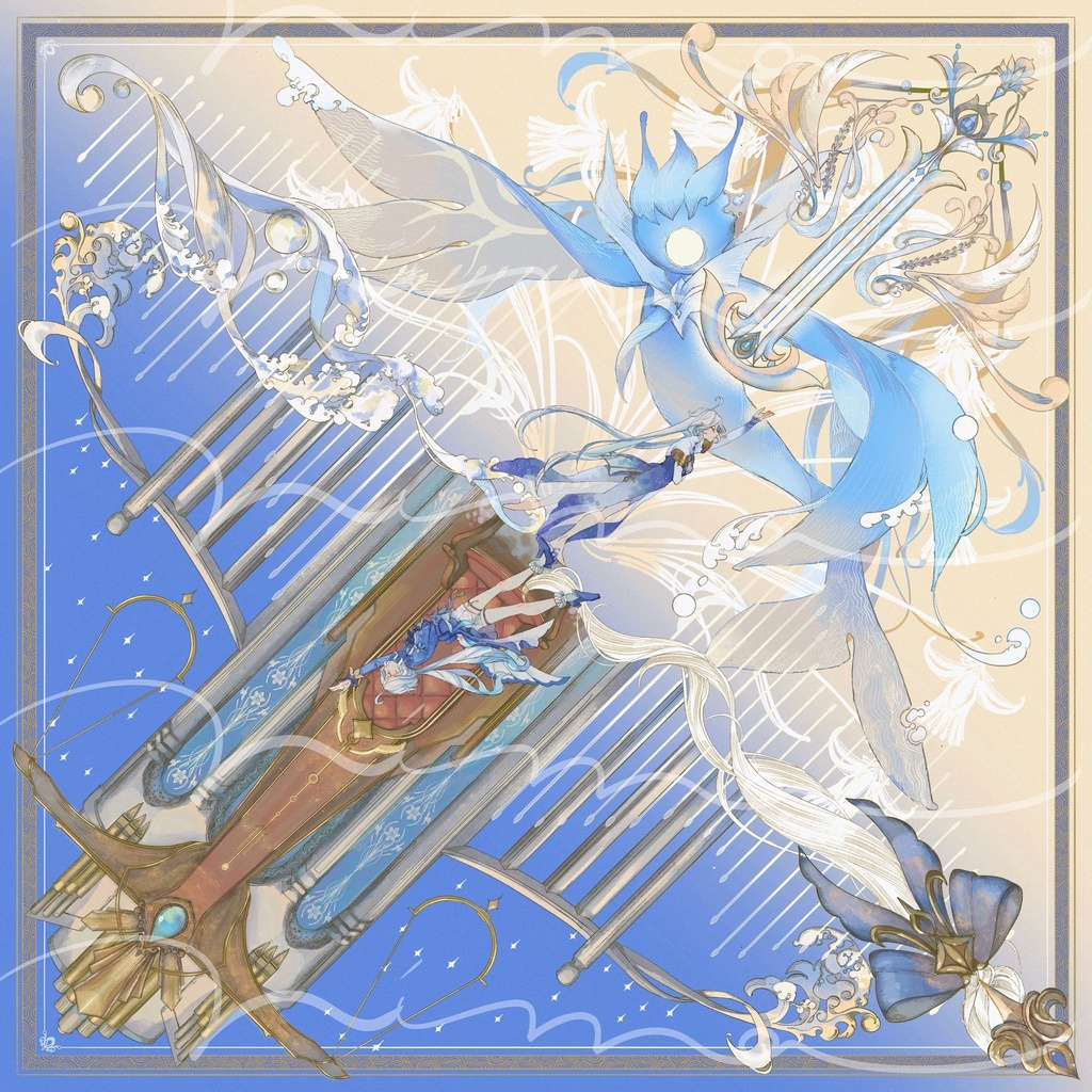 モチーフスカーフ フォンテーヌ