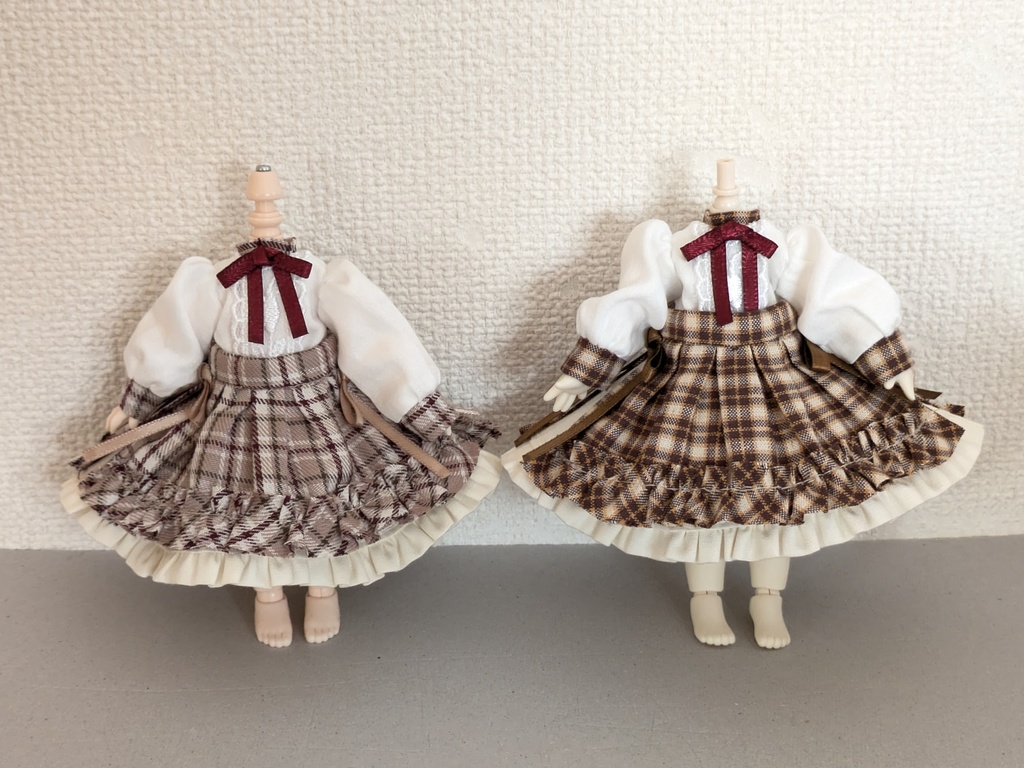 チェックスカートのセットアップ