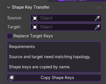 SK Manager (ShapeKey Transfer & Mixer)