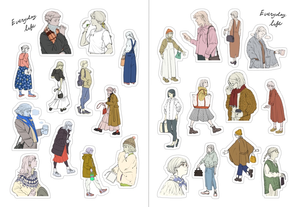 Everyday life シール　2枚セット（A5×2枚）