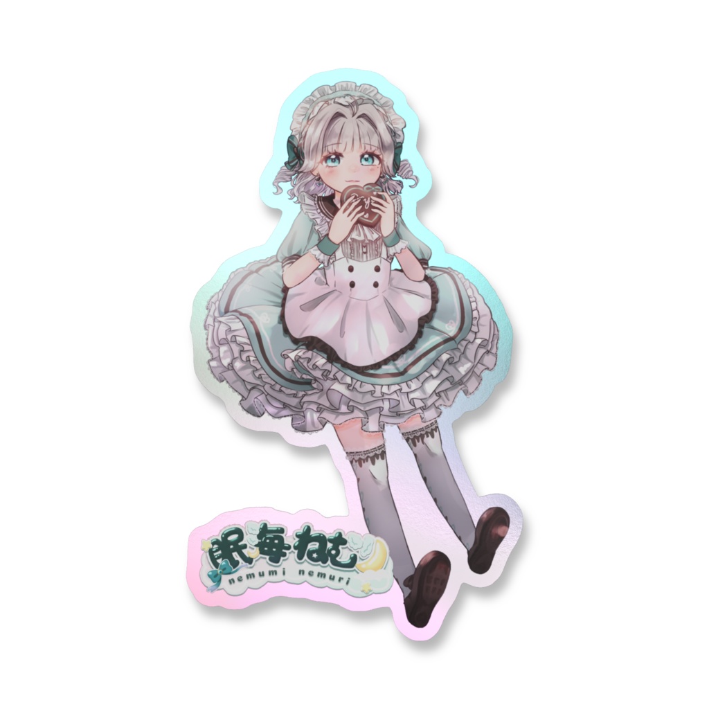 【眠海ねむり】バレンタイン衣装オーロラスマホステッカー