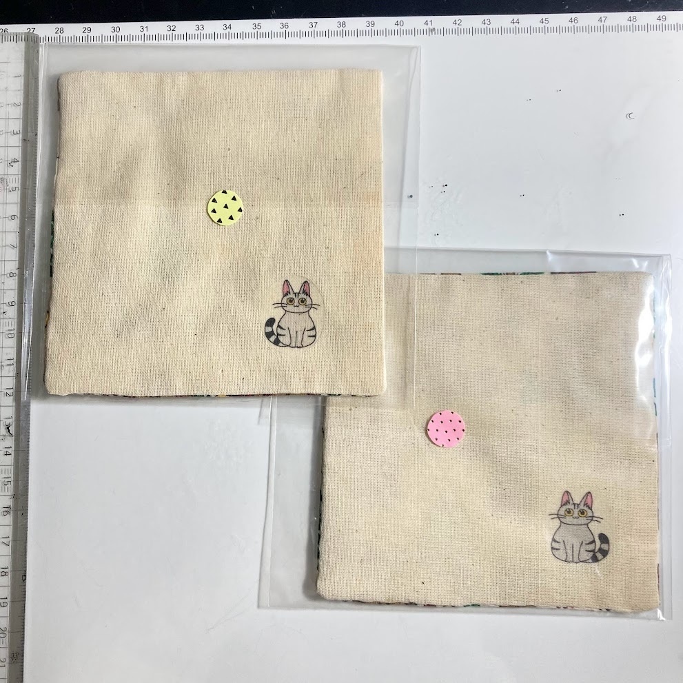 手作りコースター2枚セット(クリスマス)