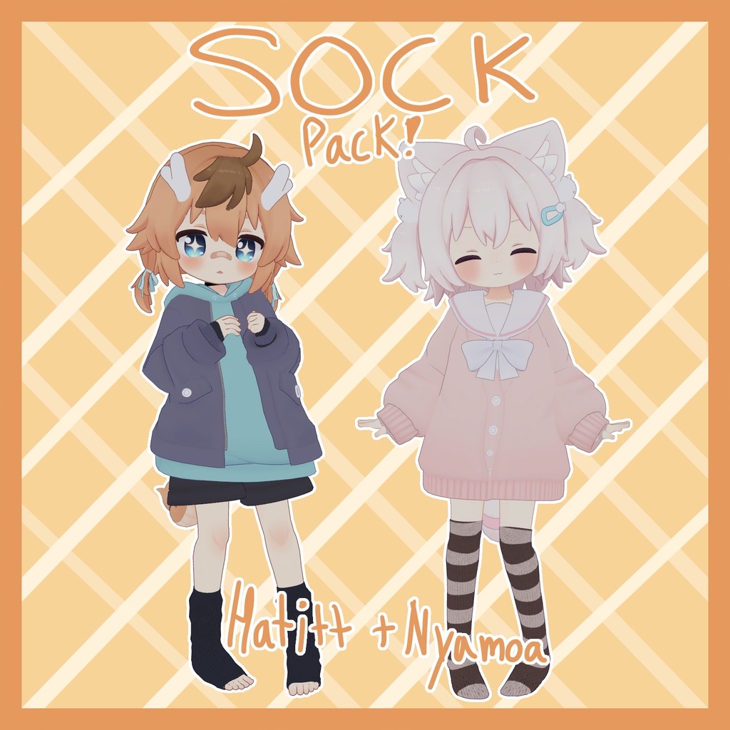 [ハティット/にゃもあ] Hatitt/Nyamoa Socks Pack!!