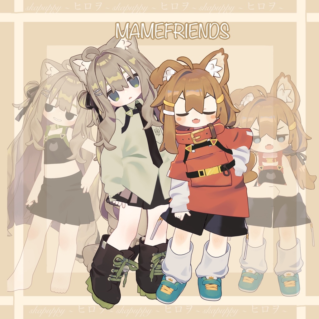 【てぐらる/まめふれんず】Collar+Harness