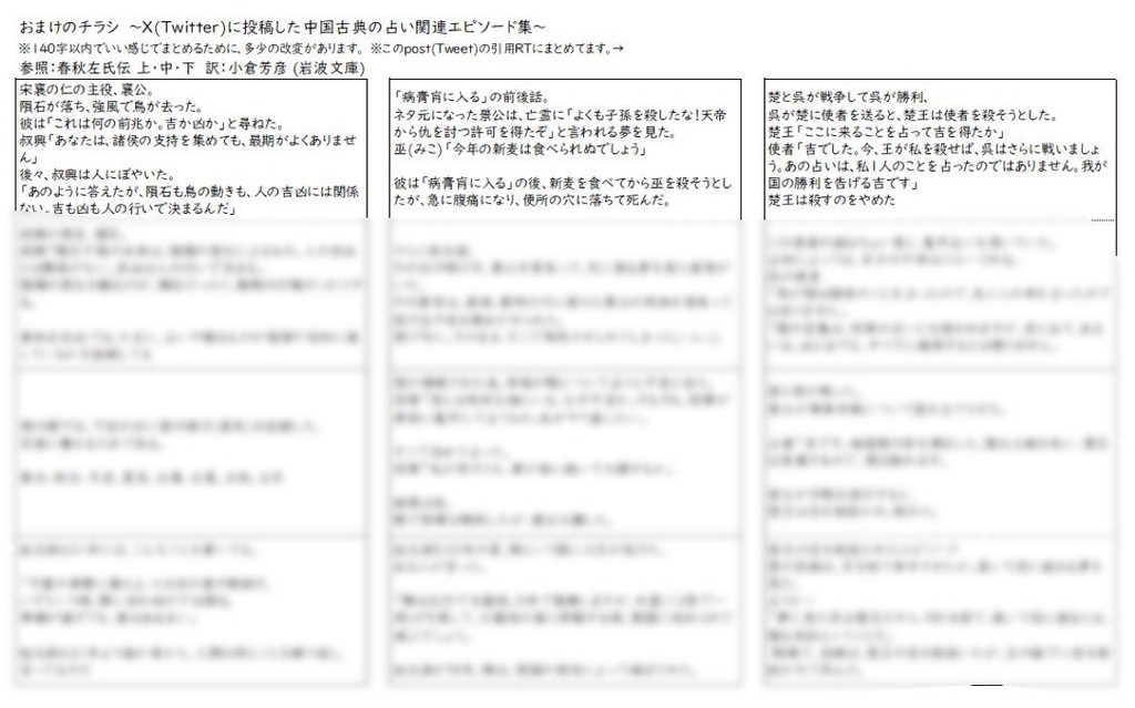 中国古典ネタをまとめたペーパー