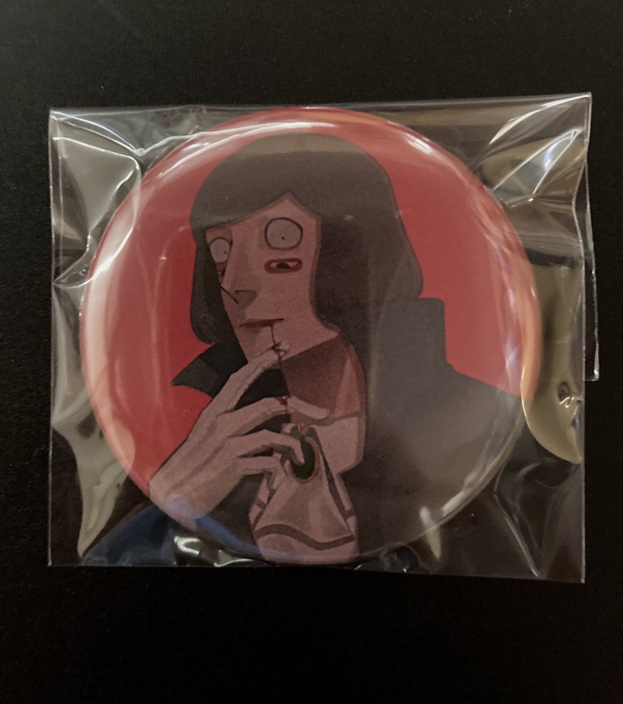 学コスキャットマンクッションストラップ(4cm)吸血鬼ルーサー缶バ(57mm)キャトマンアクリルステッカー