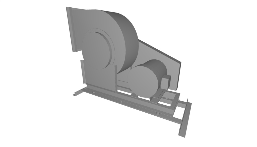 #2片吸い込みシロッコファン(上部水平)