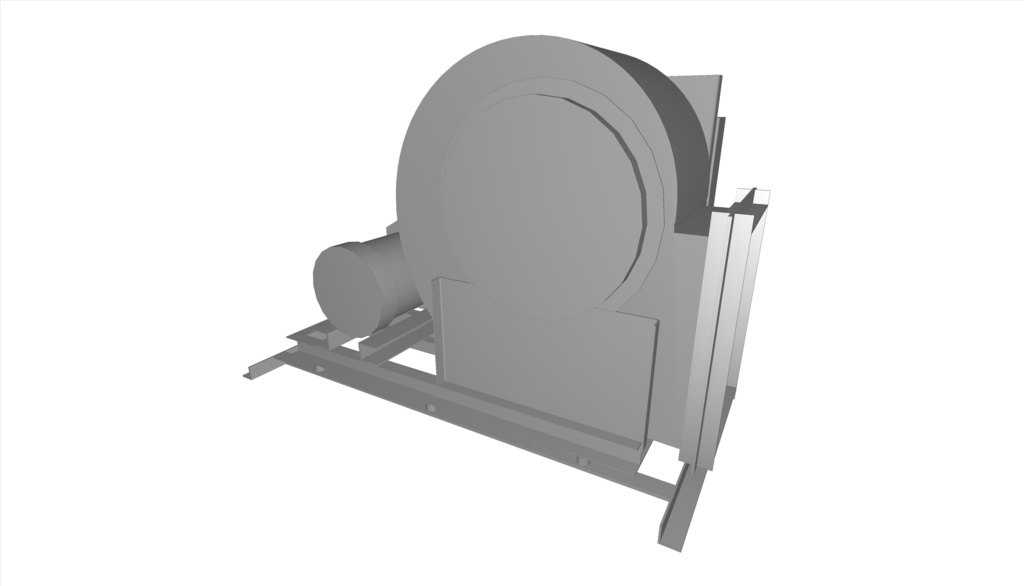 #2.5片吸い込みシロッコファン(下部水平)