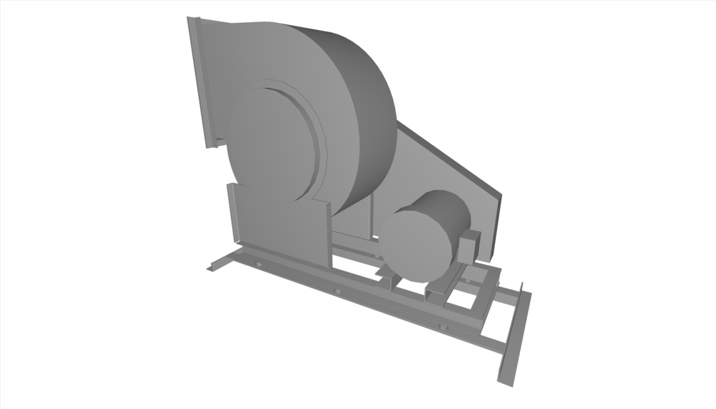 #2.5片吸い込みシロッコファン(上部水平)