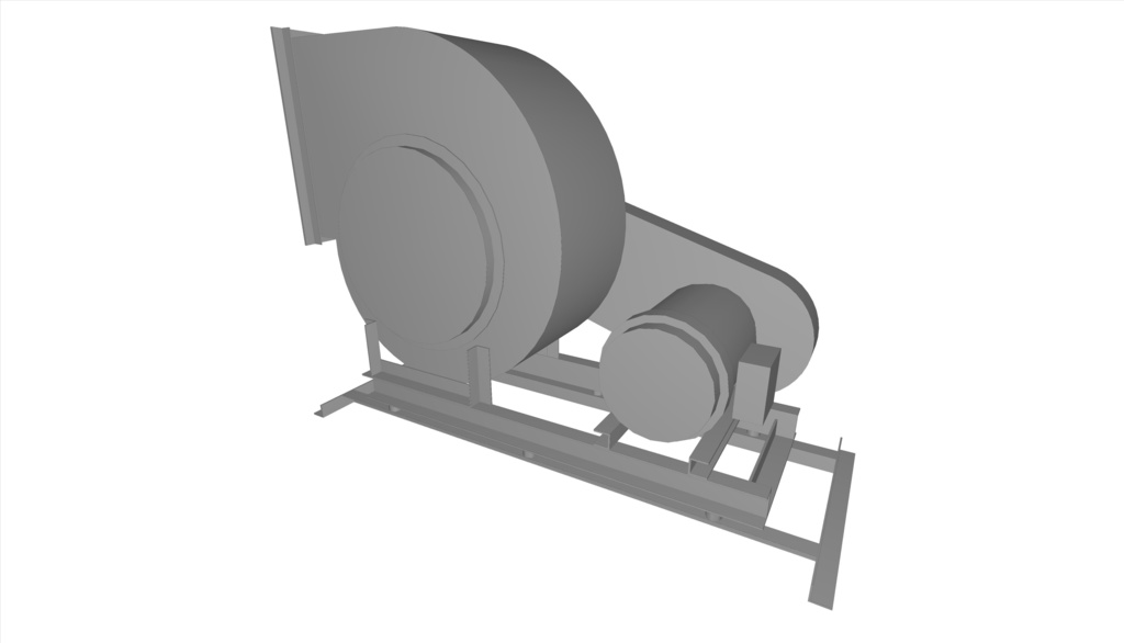 #3片吸い込みシロッコファン(上部水平)