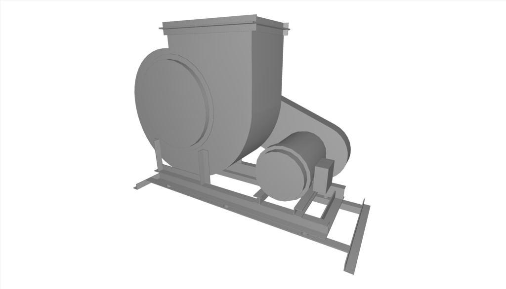 #3片吸い込みシロッコファン(上部垂直)