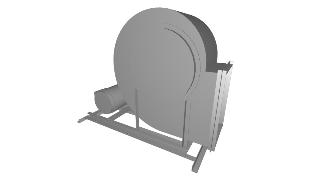 #4片吸い込みシロッコファン(下部水平)