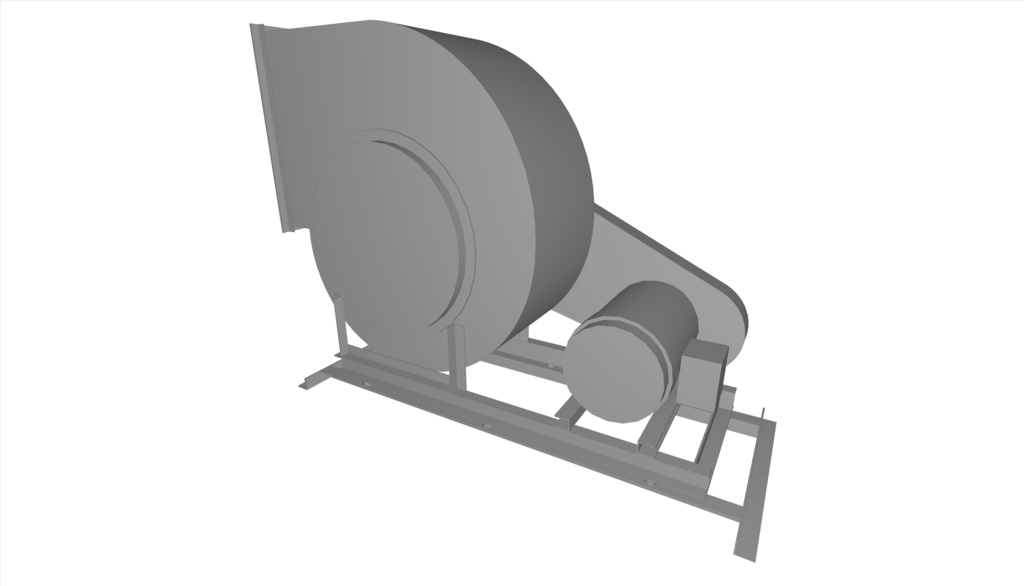 #4片吸い込みシロッコファン(上部水平)