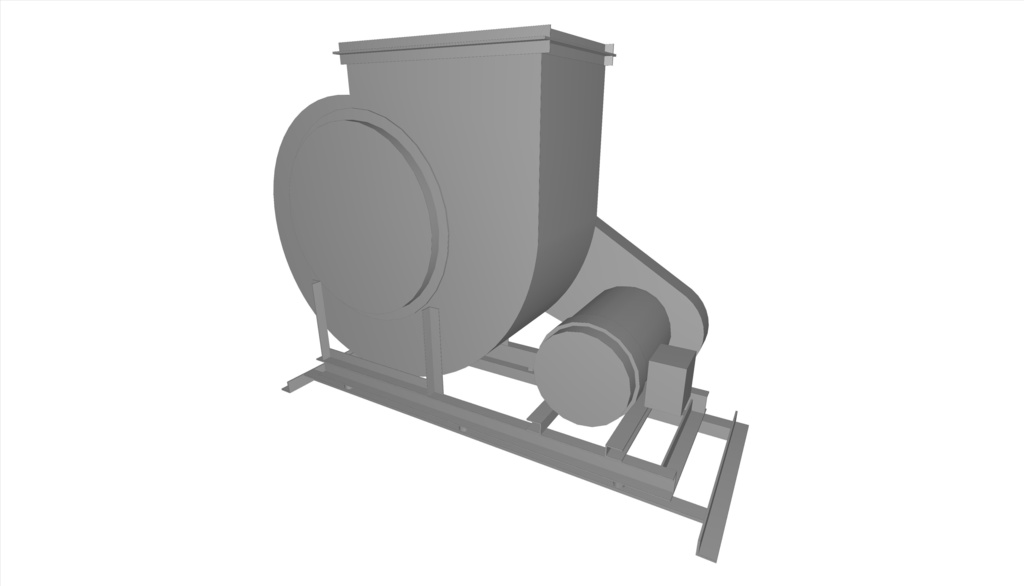 #4片吸い込みシロッコファン(上部垂直)