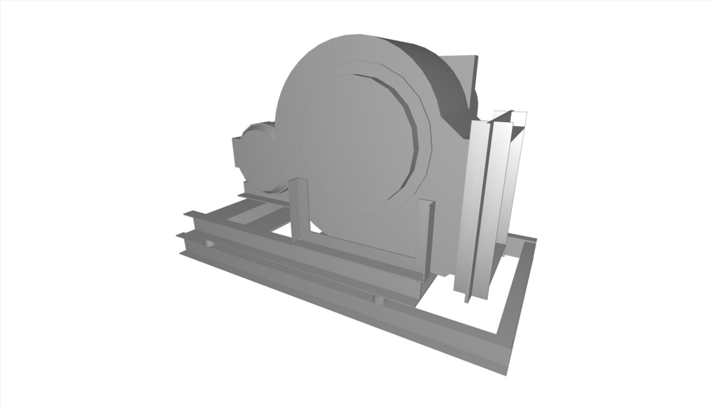 #1.5片吸い込みシロッコファン-両持ち形(下部水平)_0.75~2.2kW