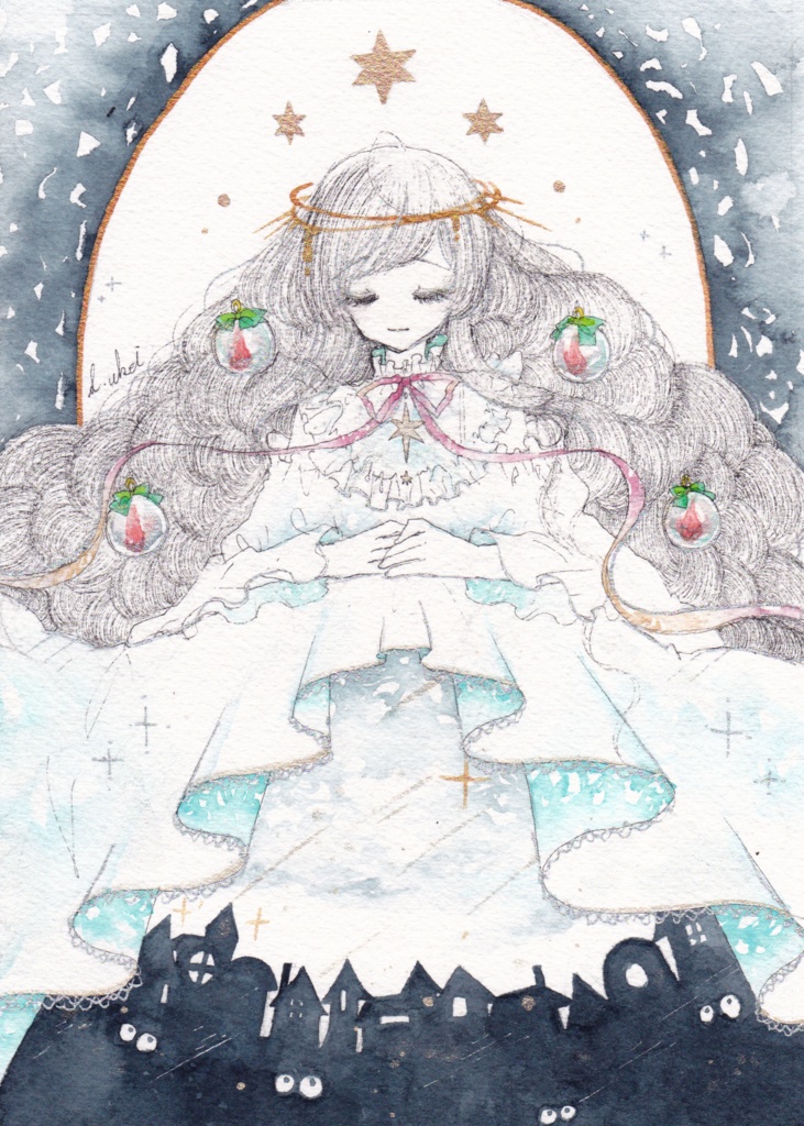 【前名義作品】未額装原画「祝福」