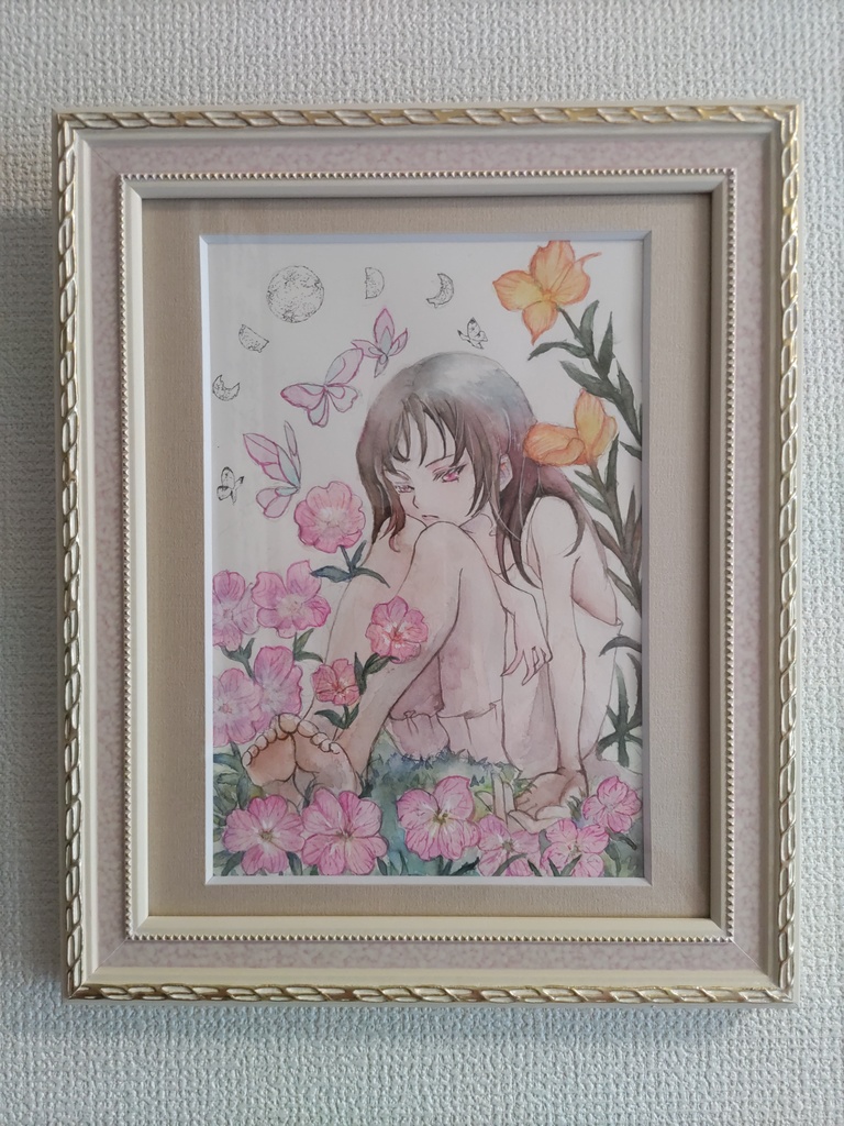 額装原画 「ツキヲマツ」