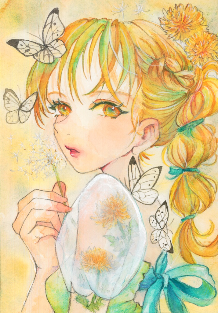 額装原画「息吹」