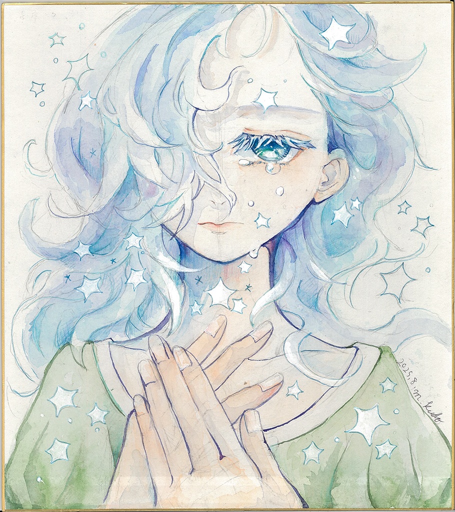 色紙原画「星屑と乙女たち3」