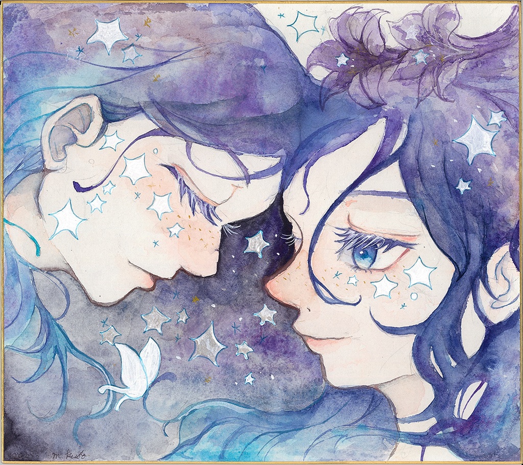 色紙原画「星屑と乙女たち5」