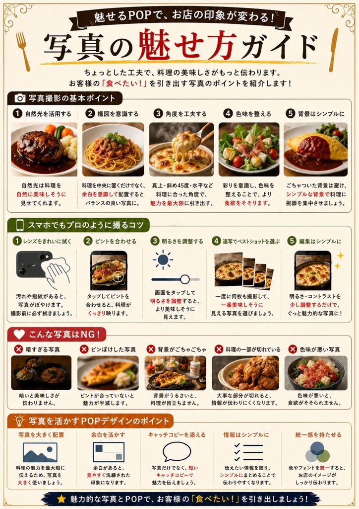 コンサルタント監修・解説付き Canva飲食店POPテンプレ【洋食万能テンプレート】