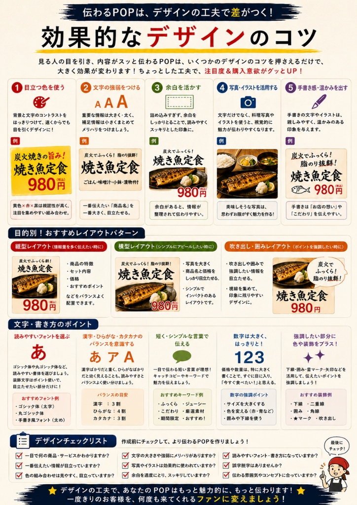 コンサルタント監修・解説付き Canva飲食店POPテンプレ【串焼き万能テンプレート】