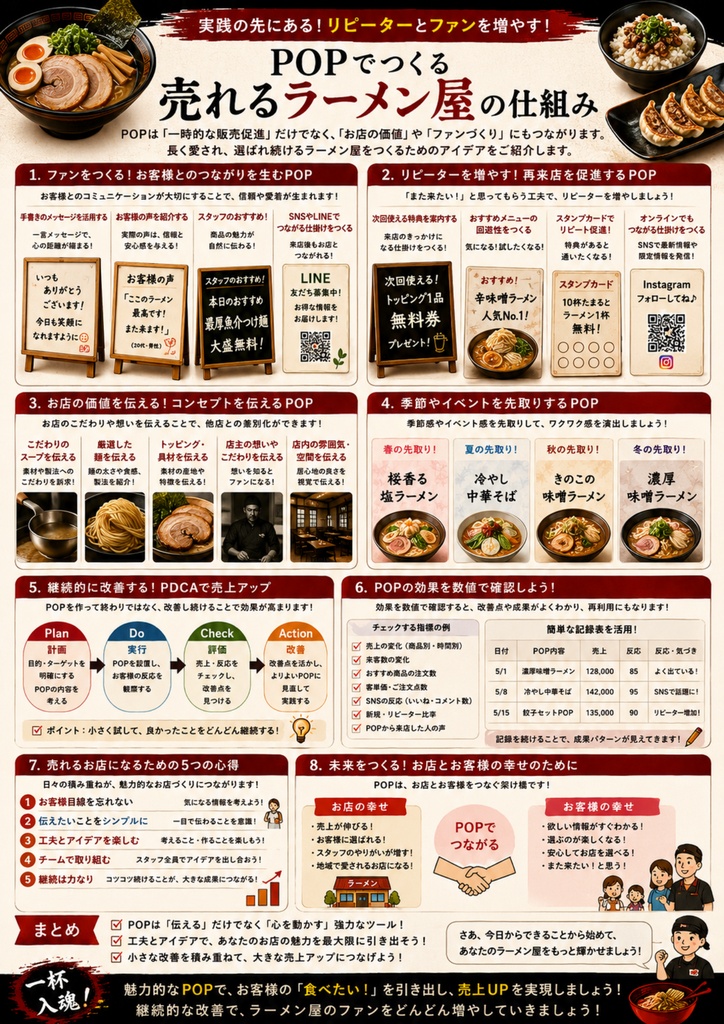 Canva飲食店POPテンプレ【ラーメン屋万能テンプレート】
