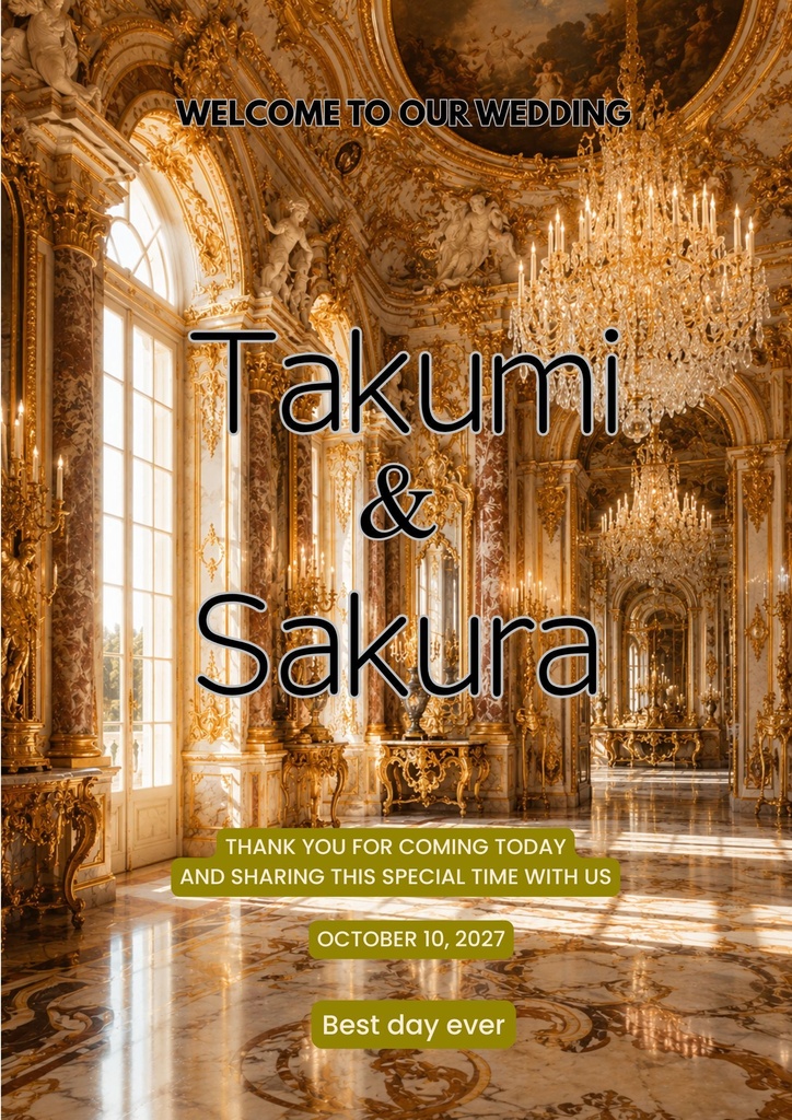 Royal Palace Collection|ロイヤルパレスコレクション|Canva編集テンプレート|A2・A3・A4対応