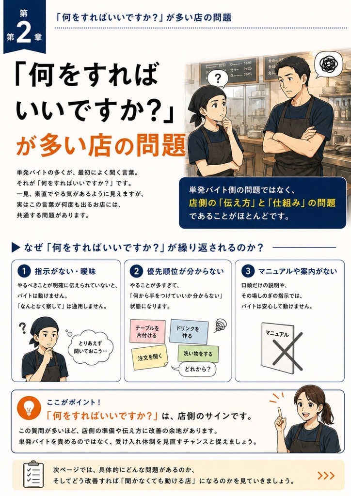【飲食店向け】単発バイト活用・受け入れ実践ガイド Vol.2|人手不足対策・現場改善・スタッフ定着