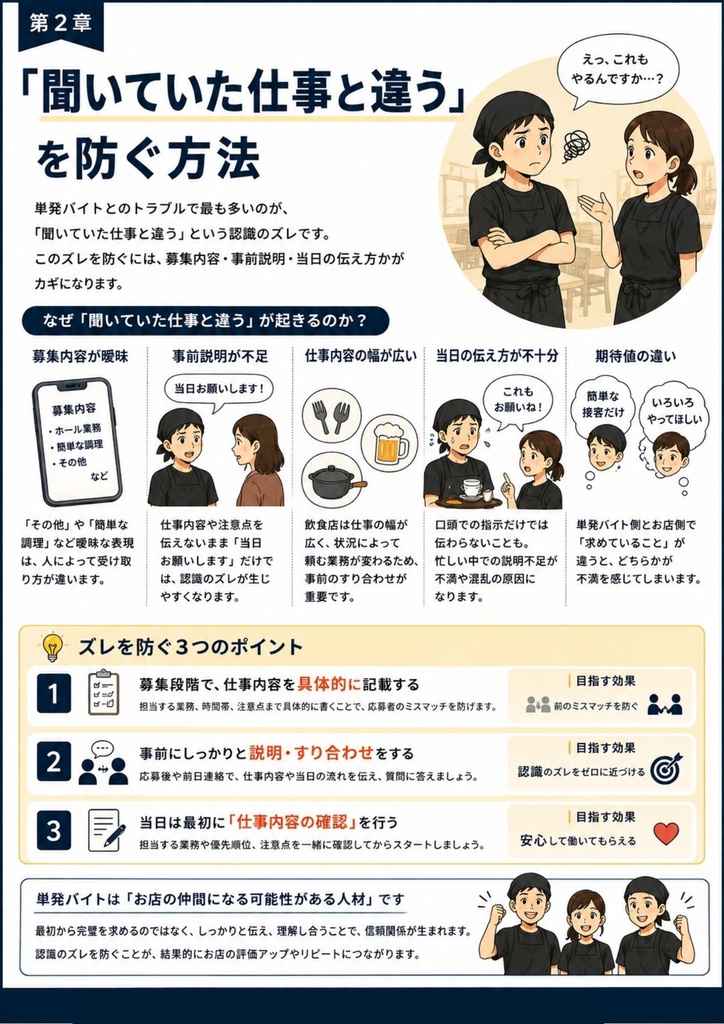 【飲食店向け】単発バイト活用・受け入れ実践ガイド Vol.4|人手不足対策・現場改善・スタッフ定着