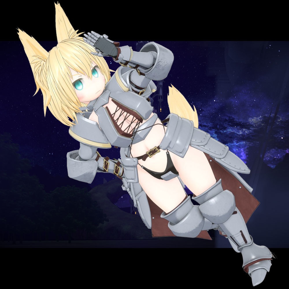 オリジナル3Dモデル【きつねせんし&たぬきまほうつかい】