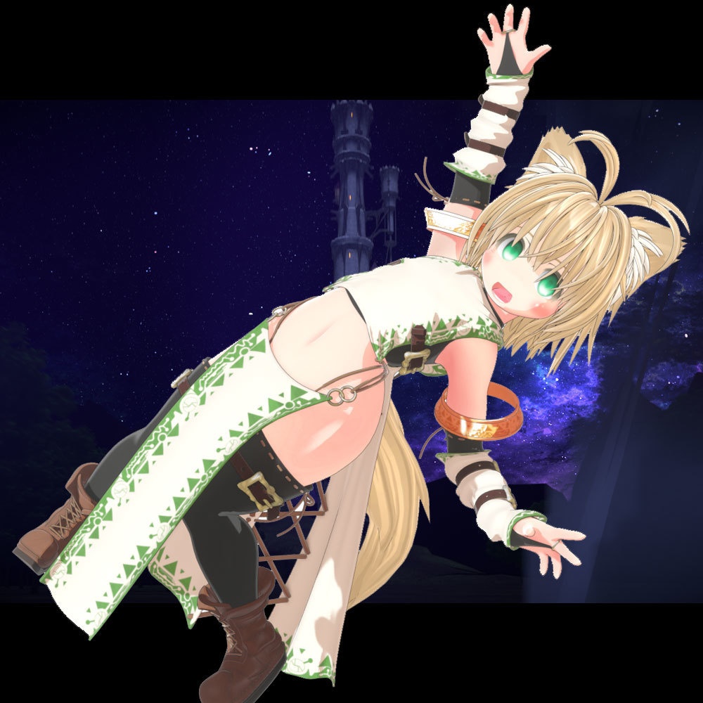 オリジナル3Dモデル【きつねせんし&たぬきまほうつかい】