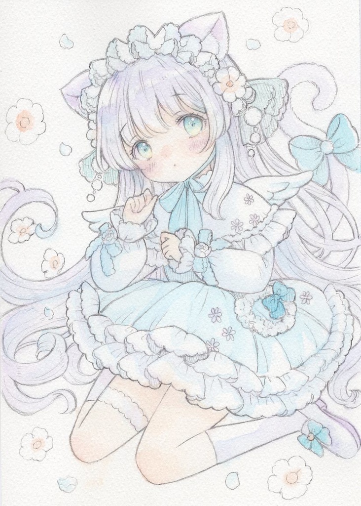 【原画】手描きイラスト はがきサイズ