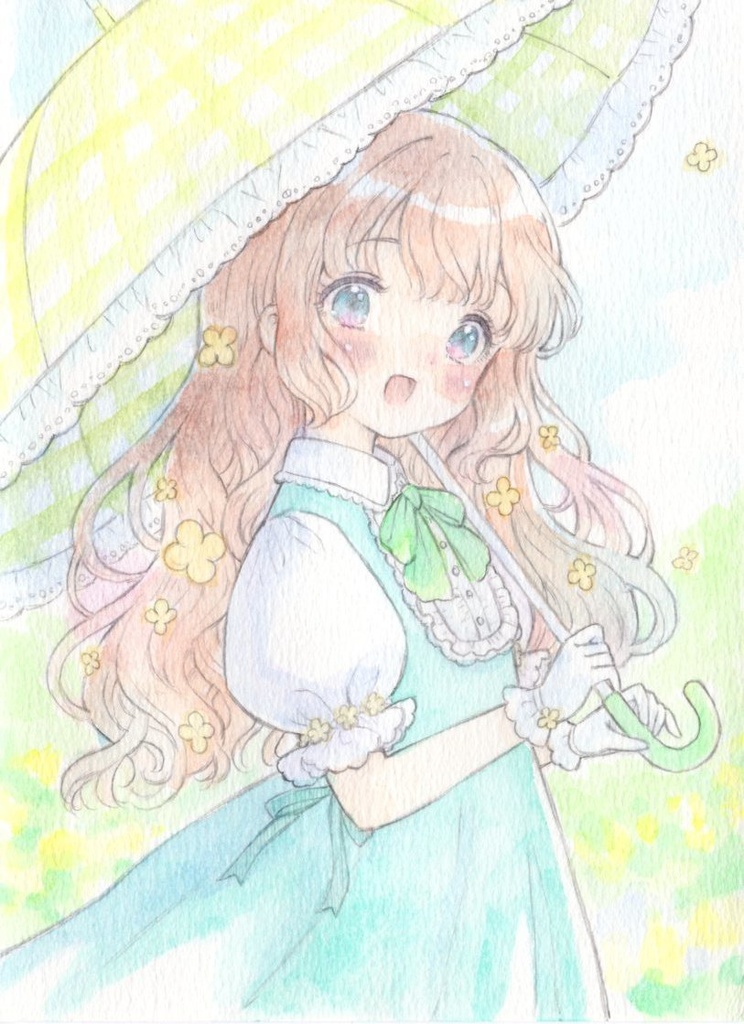 【原画】手描きイラスト はがきサイズ