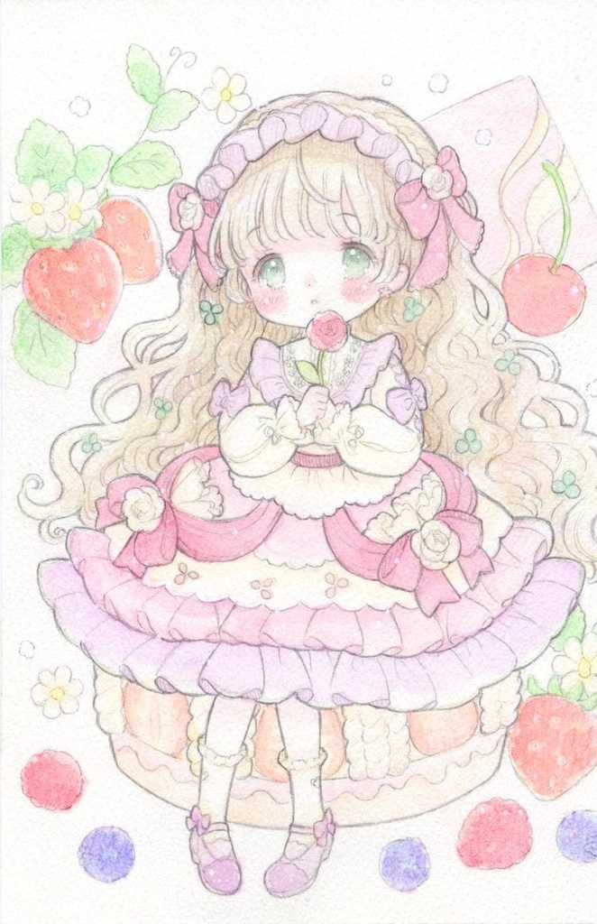 【原画】手描きイラスト　はがきサイズ