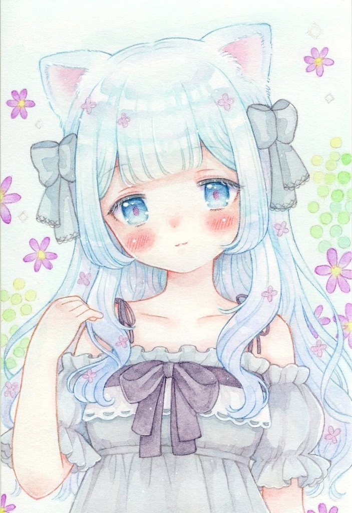 【原画】手描きイラスト はがきサイズ