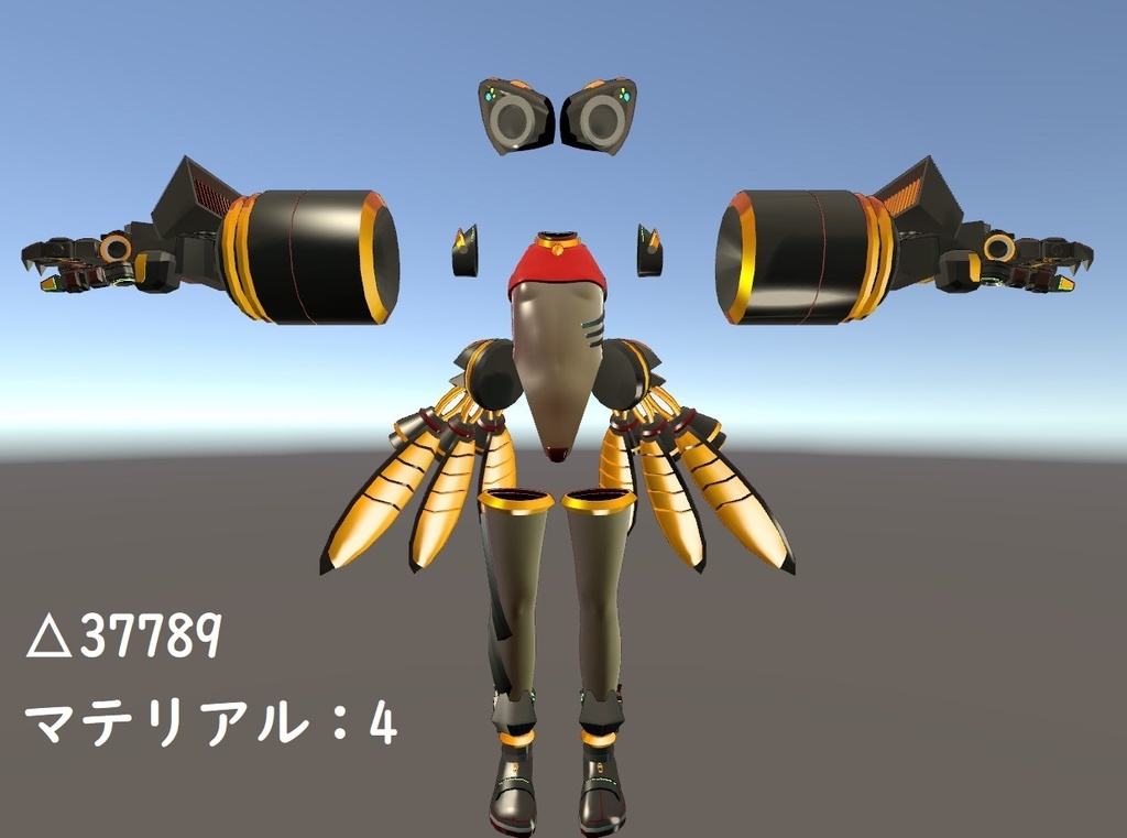 【猫山苗ちゃん用】パワーアーマー衣装【アバター3.0】