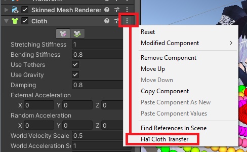 Unity 2019 to 2022 Cloth Transfer