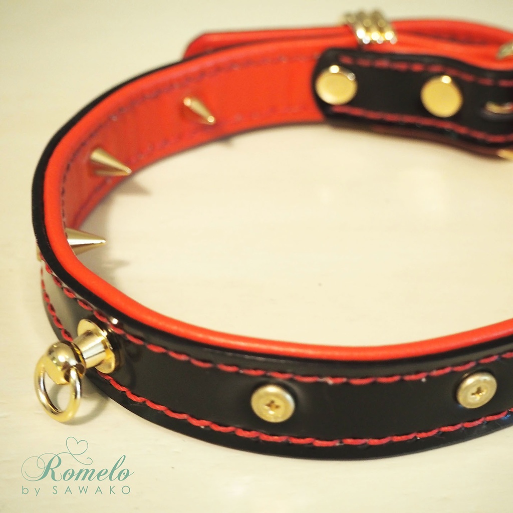 【受注生産】真園あきらイメージ首輪,リード【Romelo様コラボ商品】