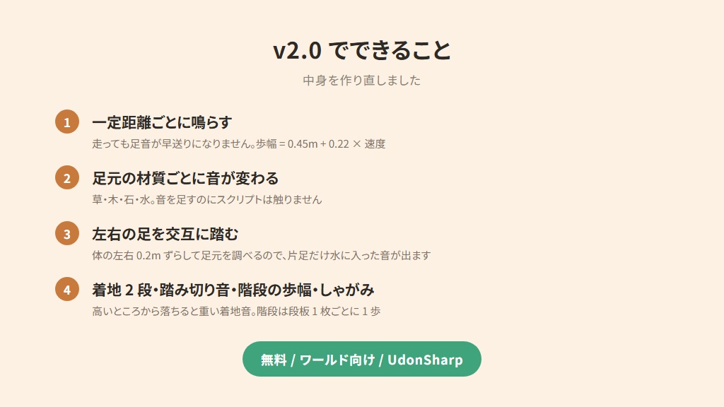 【無料】 みんなの足音コントローラー【VCC対応】
