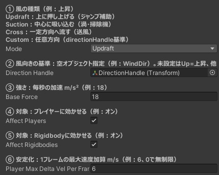【無料】 上昇気流&吸い込み&横風 トリプル風ギミック【VCC対応】