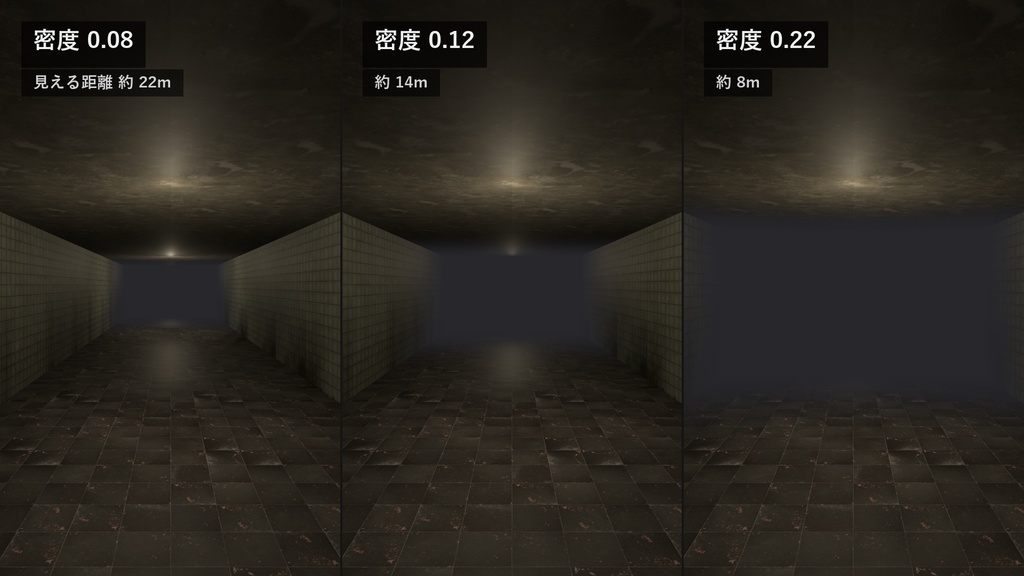 【無料】奥が見えなくなる霧と汚れのシェーダ