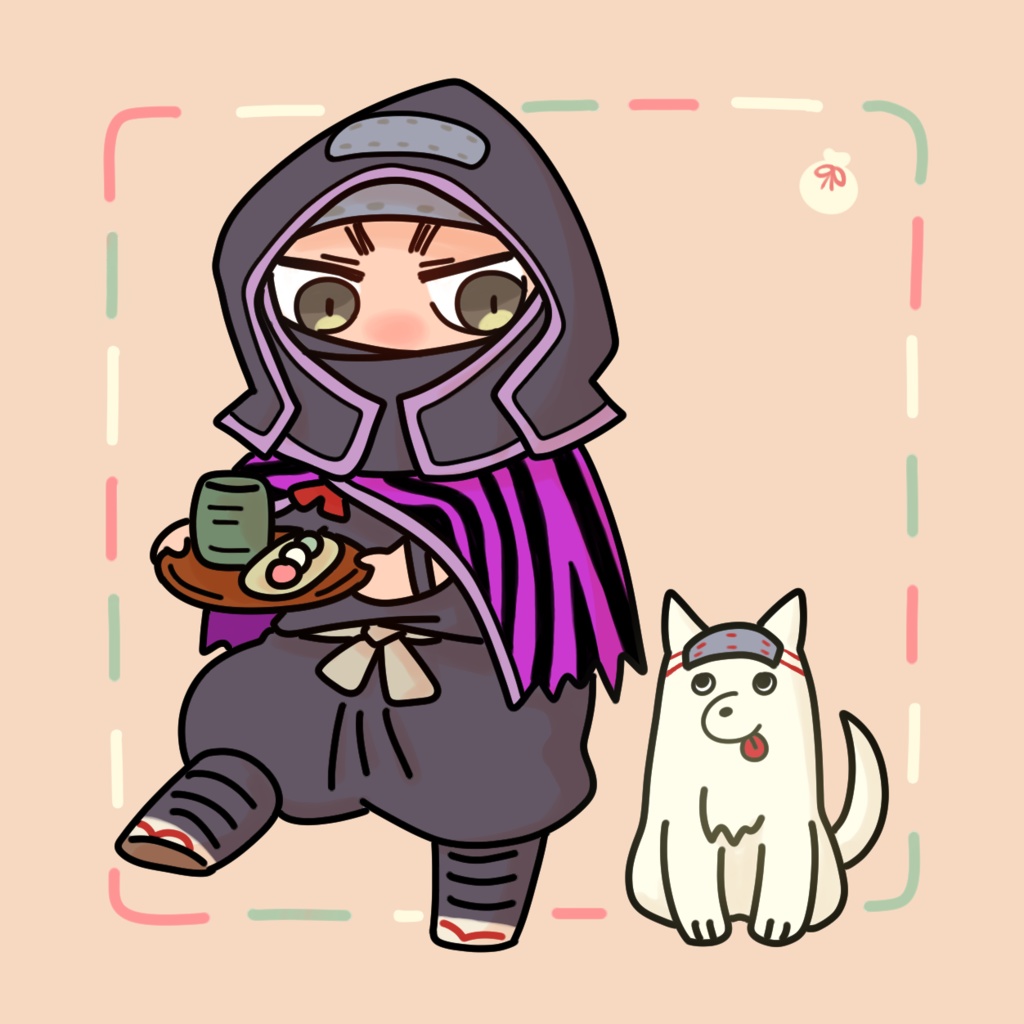孤影と忍犬のコースター