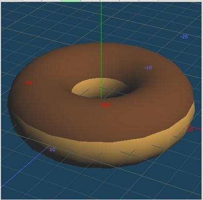 チョコドーナツ3Dモデル