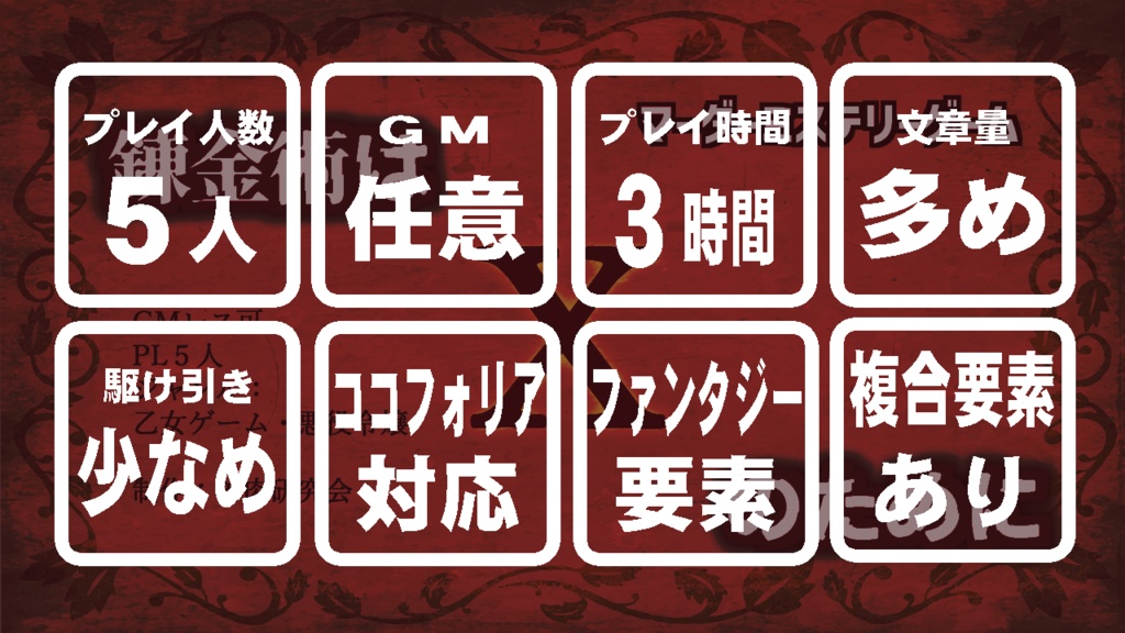 マーダーミステリー 「錬金術はXのために」