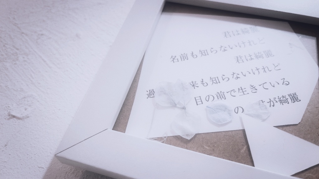 展示作品「君は綺麗」