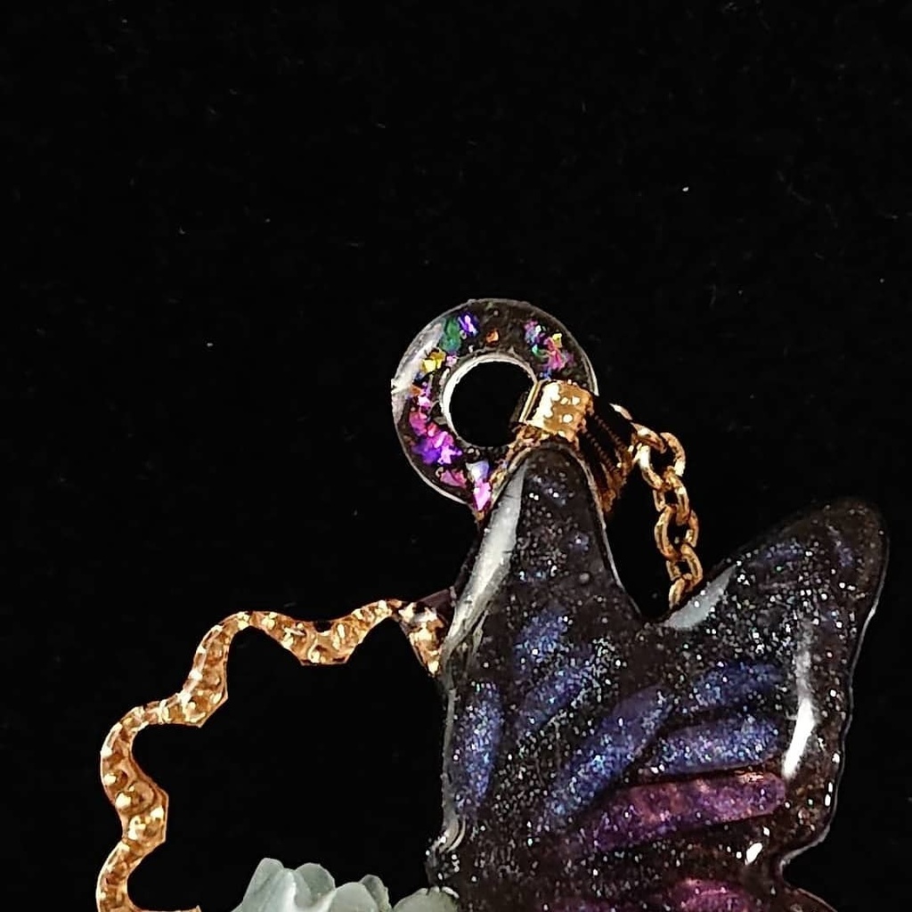 蝶々と花  変身ステッキ風ネックレス  杖 スタッフ ロッド