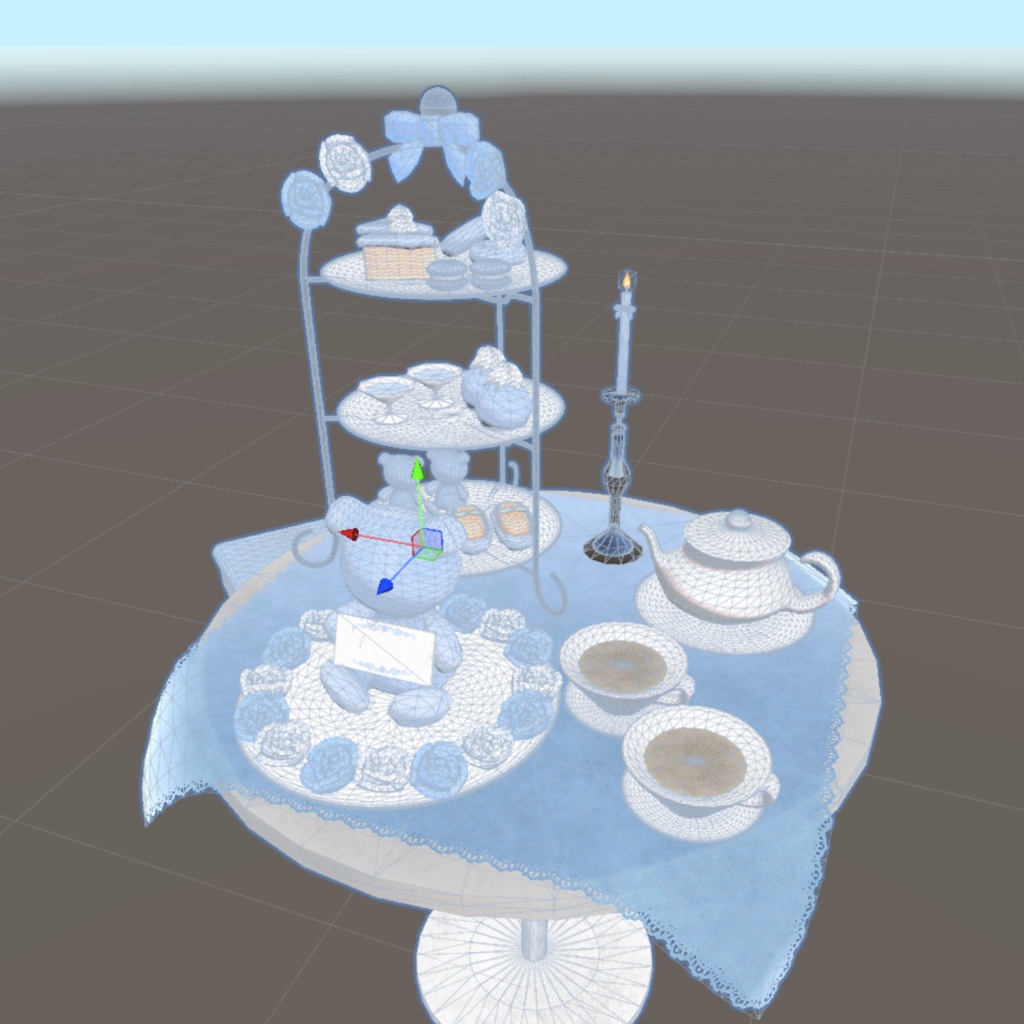 ー期間限定¥100ー〖VRChat/Unity〗天使界隈アフターヌーンティーセット〖3Dモデル〗
