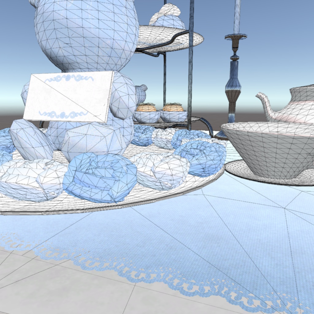 ー期間限定¥100ー〖VRChat/Unity〗天使界隈アフターヌーンティーセット〖3Dモデル〗