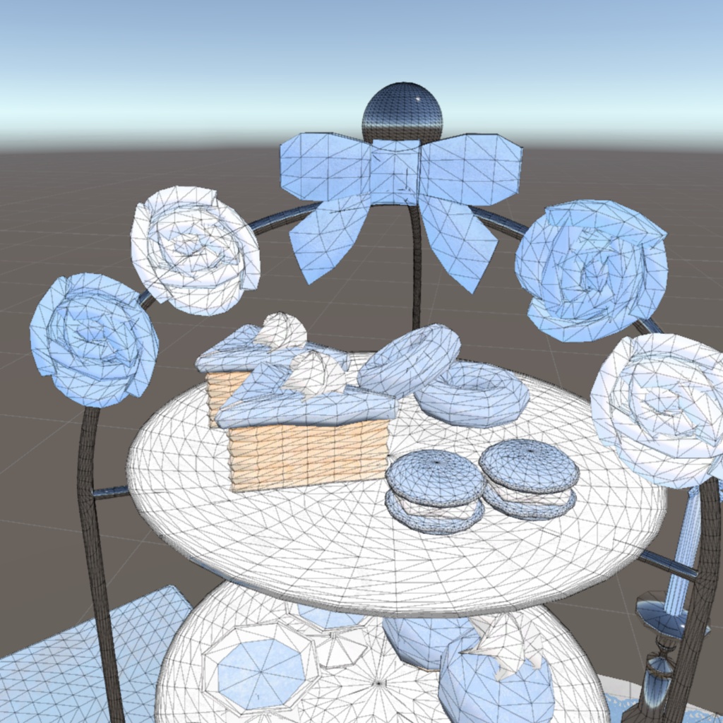 ー期間限定¥100ー〖VRChat/Unity〗天使界隈アフターヌーンティーセット〖3Dモデル〗